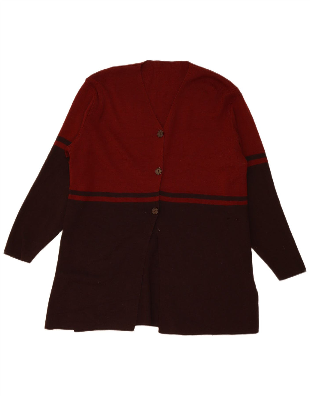 Marks & Spencer Dame Longline Cardigan Sweater UK 12 Medium Brown