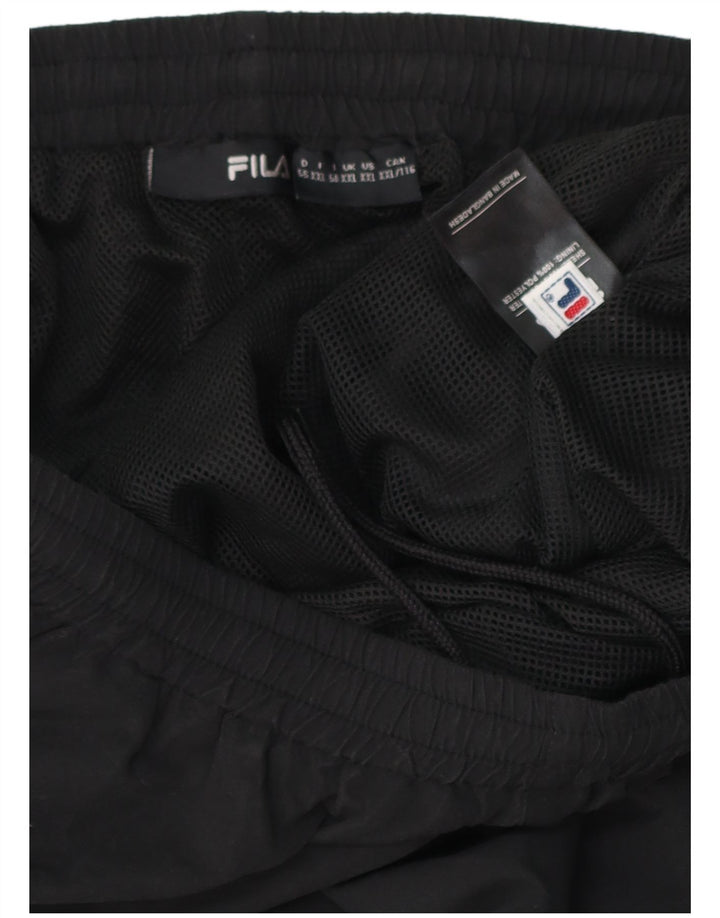 NIKE Mens Graphic Tracksuit Trousers 2XL  Black Polyester