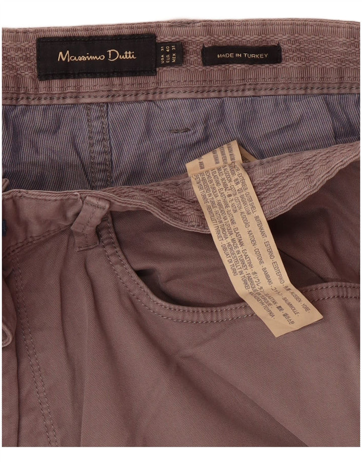 MASSIMO DUTTI Slim Casual Bukser til mænd EU 40 Medium W31 L34 Grå Bomuld