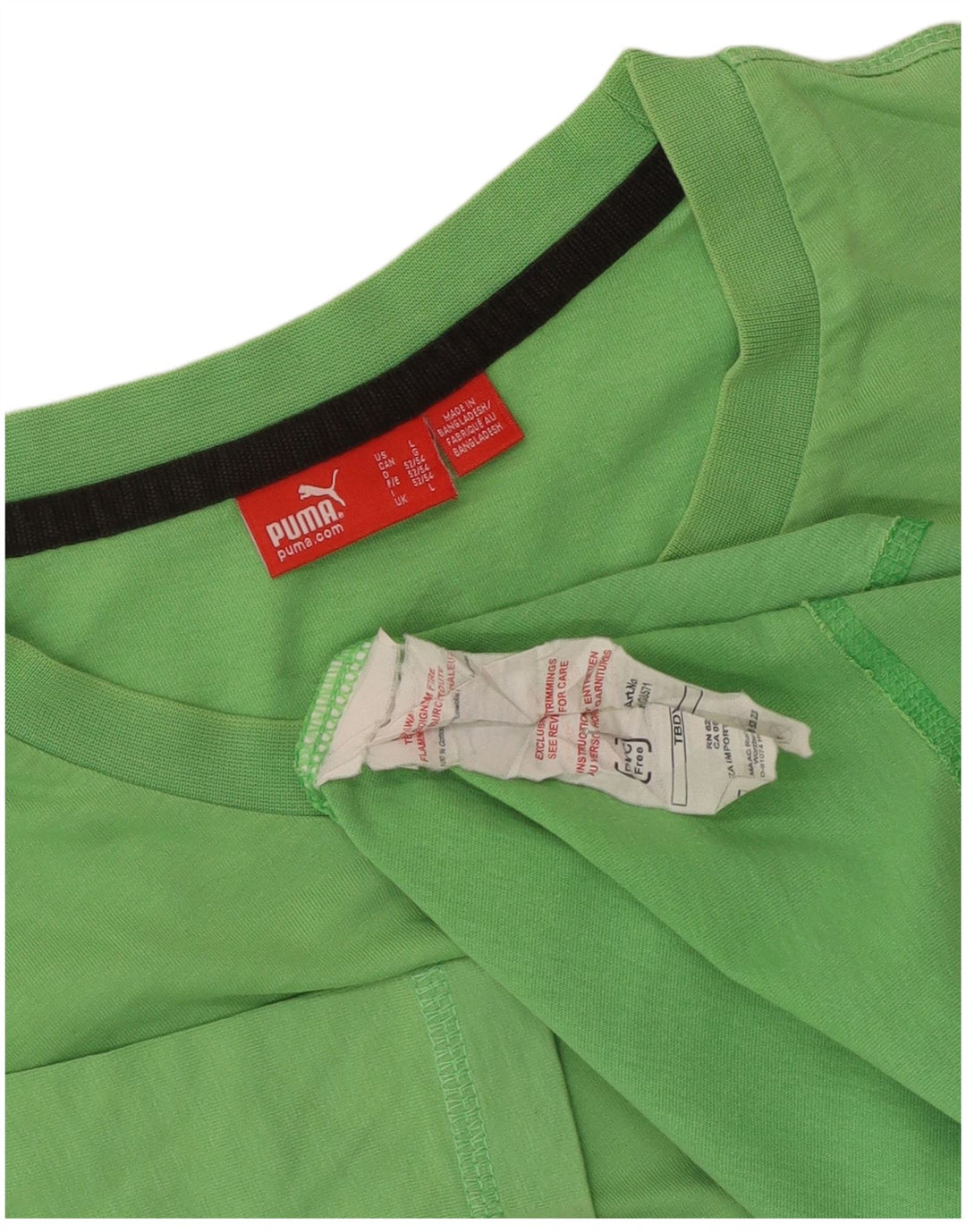 Puma Herre Grafisk T-Shirt Top Stor Grøn Bomuld