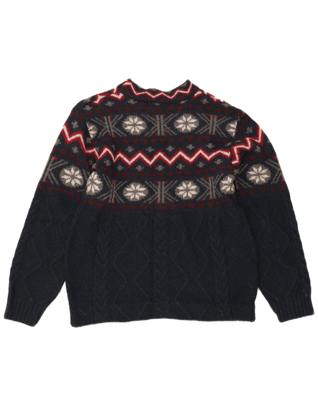 Invicta Herre sweater med rund hals, medium marineblå Fair Isle