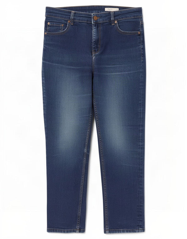 Marks & Spencer Dame The Lily Slim Jeans UK 14 Large W30 L26 Blå Bomuld