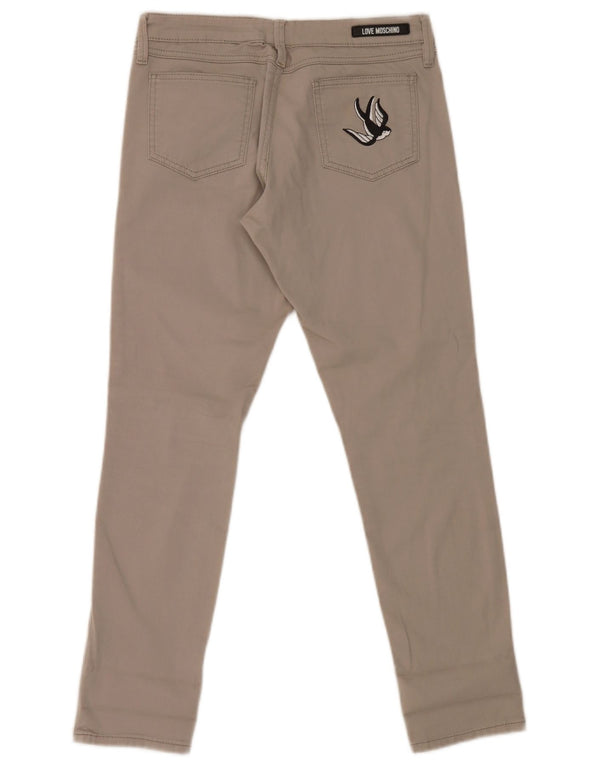 Moschino Dame Skinny Jeans W32 L29 Grå Bomuld