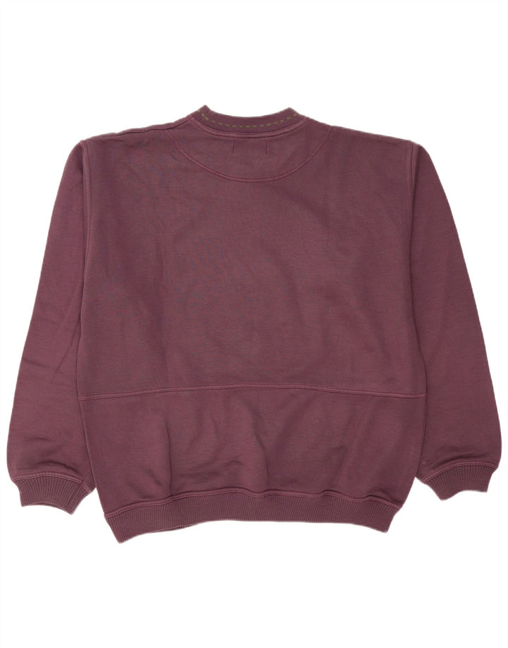 Vintage herre grafisk sweatshirt jumper XL rødbrun bomuld