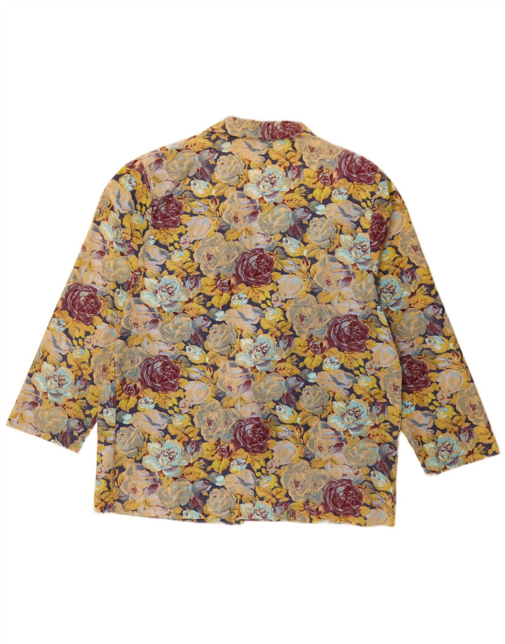 Vintage Dame Blazer Jacket UK 16 Large Multicolored Floral