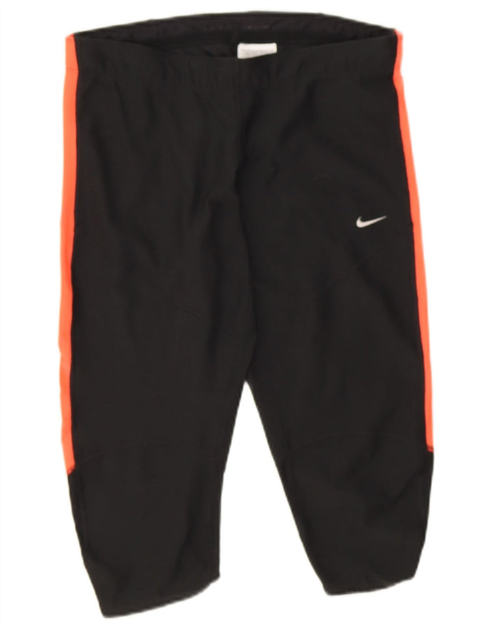 Nike Dame Dri Fit Capri Leggings UK 12 Medium Sort Colourblock