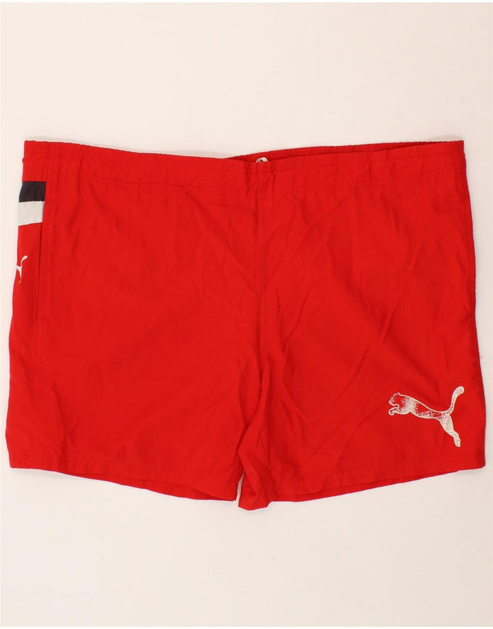 PUMA Mens Swimming Shorts XL  Red Colourblock Polyester Vintage Puma and Second-Hand Puma from Messina Hembry 