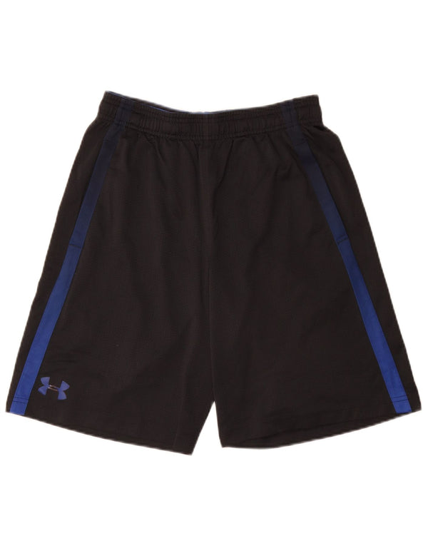 Under Armour Herre Heat Gear Sports Shorts Small Black Colourblock Polyester