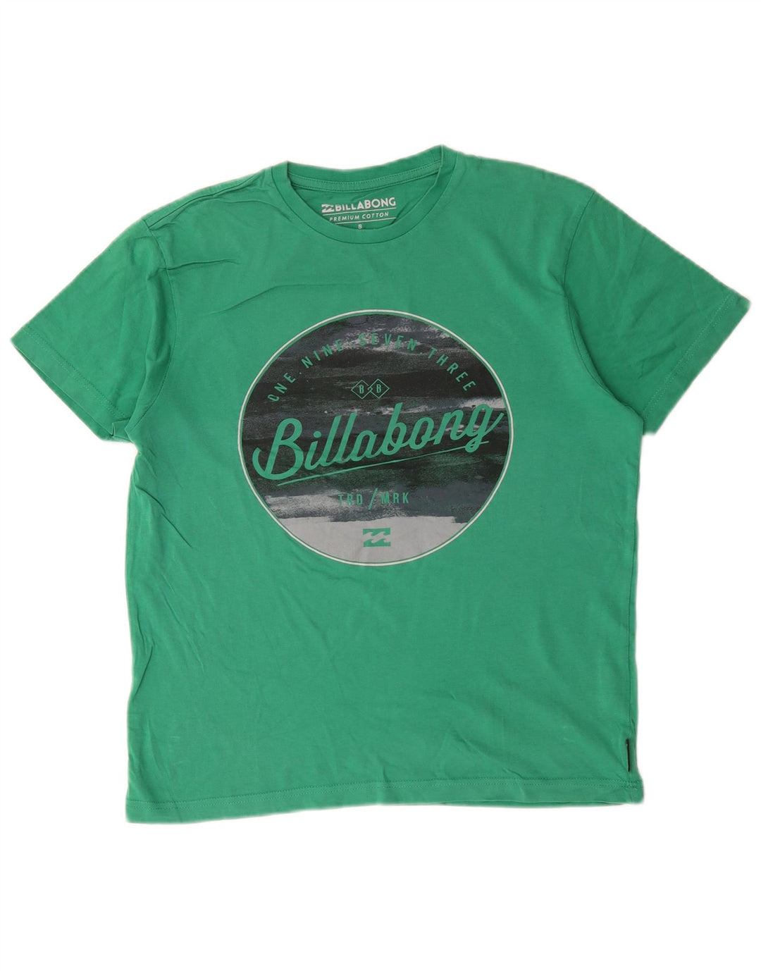 Billabong Herre Grafisk T-Shirt Top Lille Grøn Bomuld