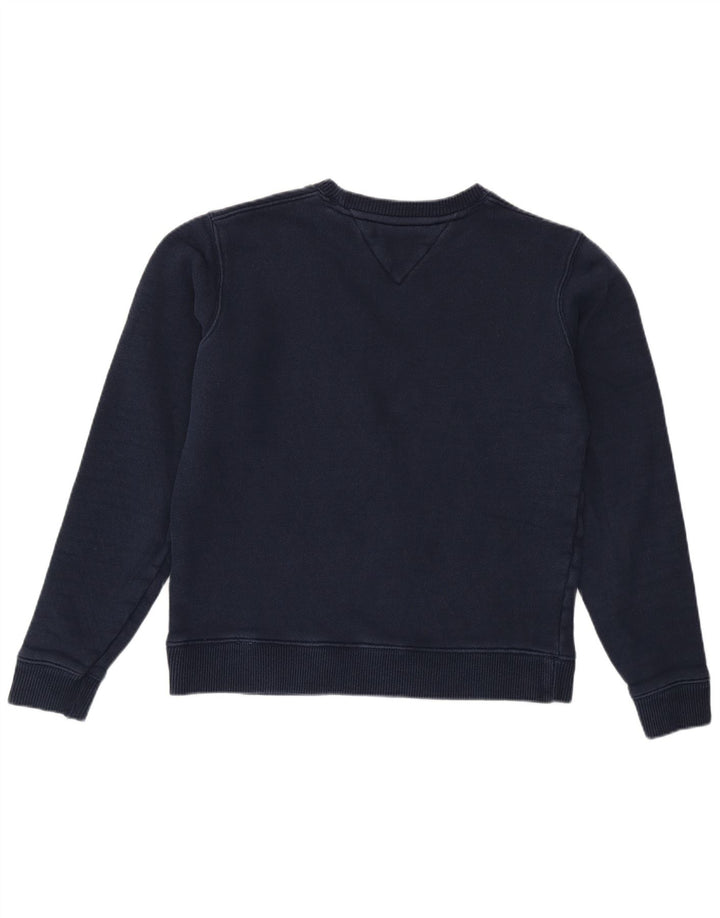 Tommy Hilfiger Dame Grafisk Sweatshirt Jumper UK 14 Medium Navy Blue