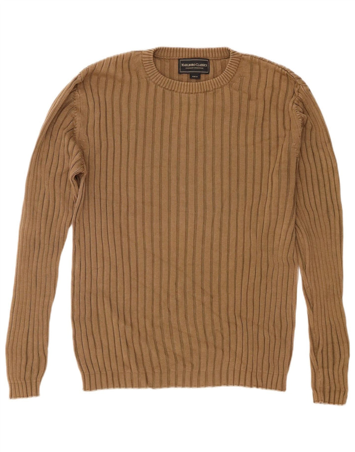 Marlboro Classics Herre Crew Neck Jumper Sweater Medium Brun Bomuld