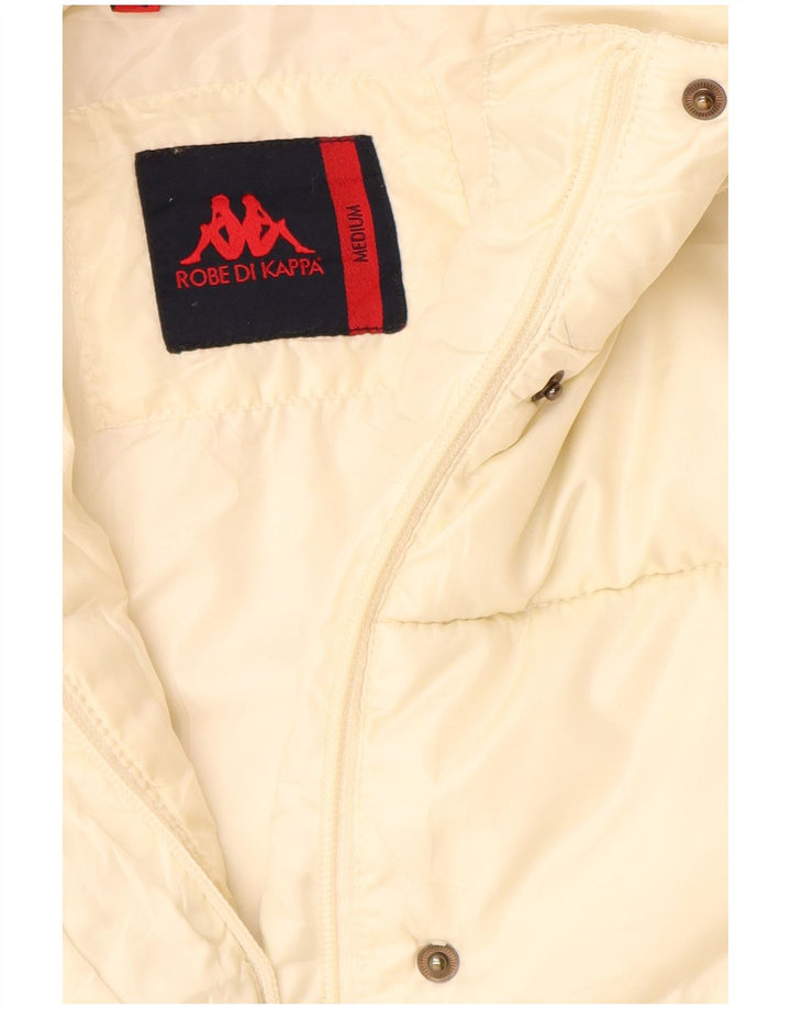 Kappa Dame Hætte Polstret Frakke UK 12 Medium Off White Polyester