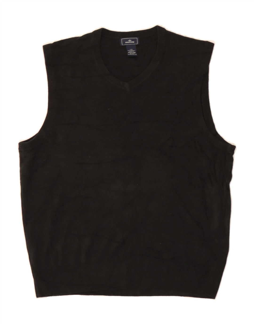 DOCKERS Mens Vest Tank Top Large Black Acrylic Vintage Dockers and Second-Hand Dockers from Messina Hembry 