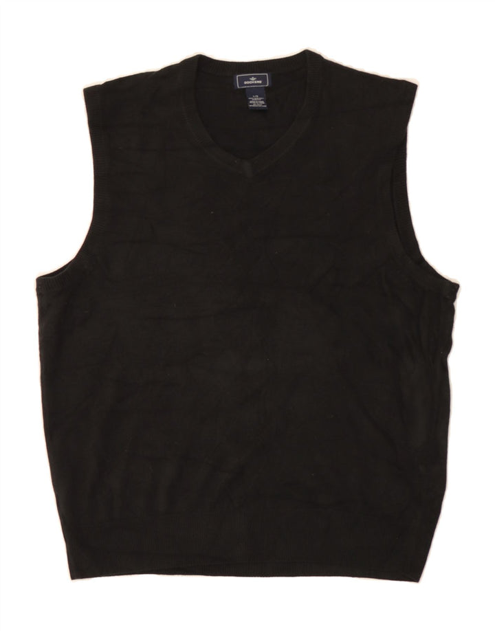 DOCKERS Mens Vest Tank Top Large Black Acrylic Vintage Dockers and Second-Hand Dockers from Messina Hembry 