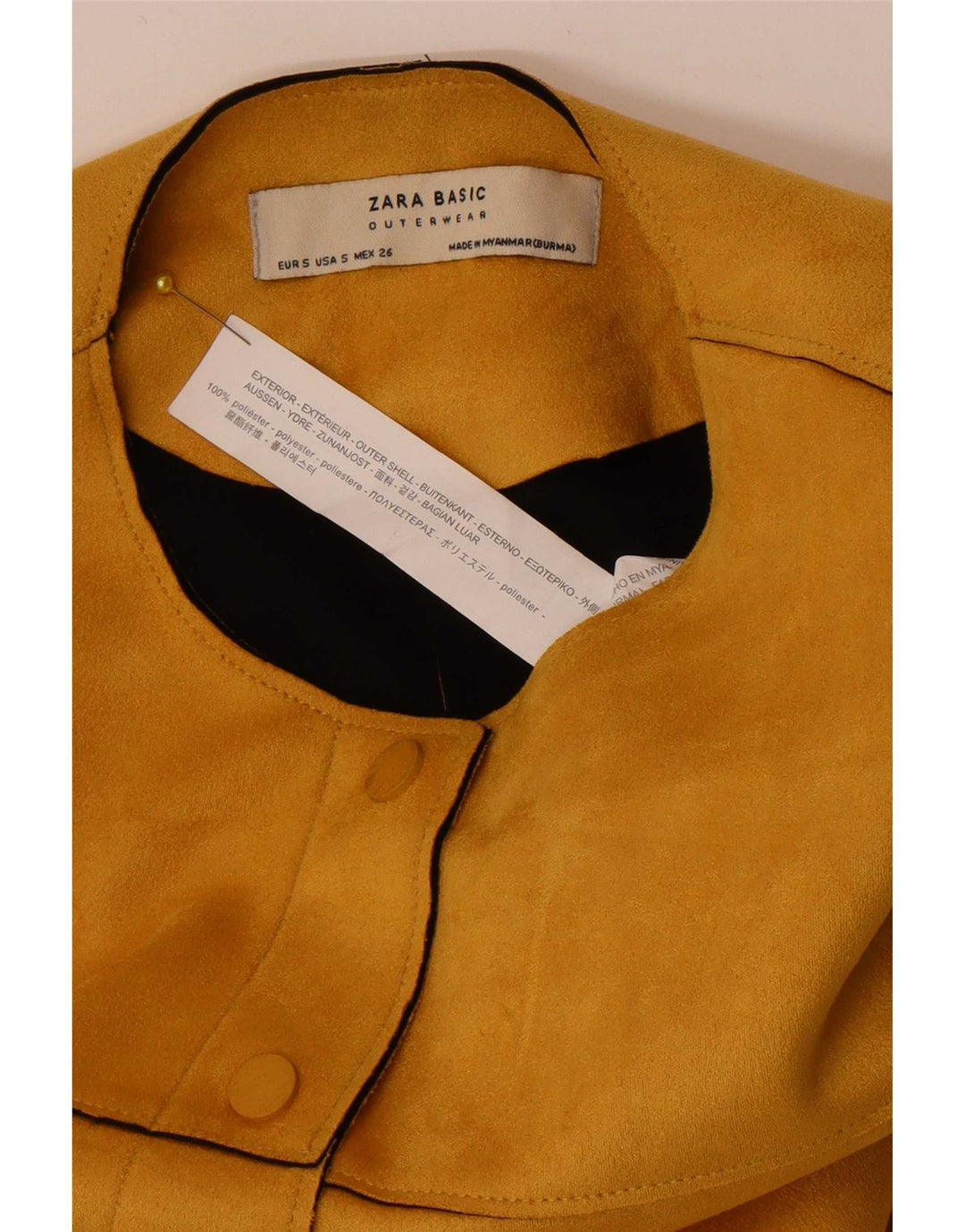 Zara Bolerojakke til kvinder UK 10 Lille gul polyester