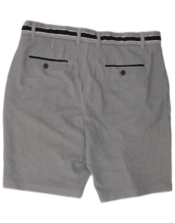 Zara Herre Chino Shorts XL W38 Blå Polyester