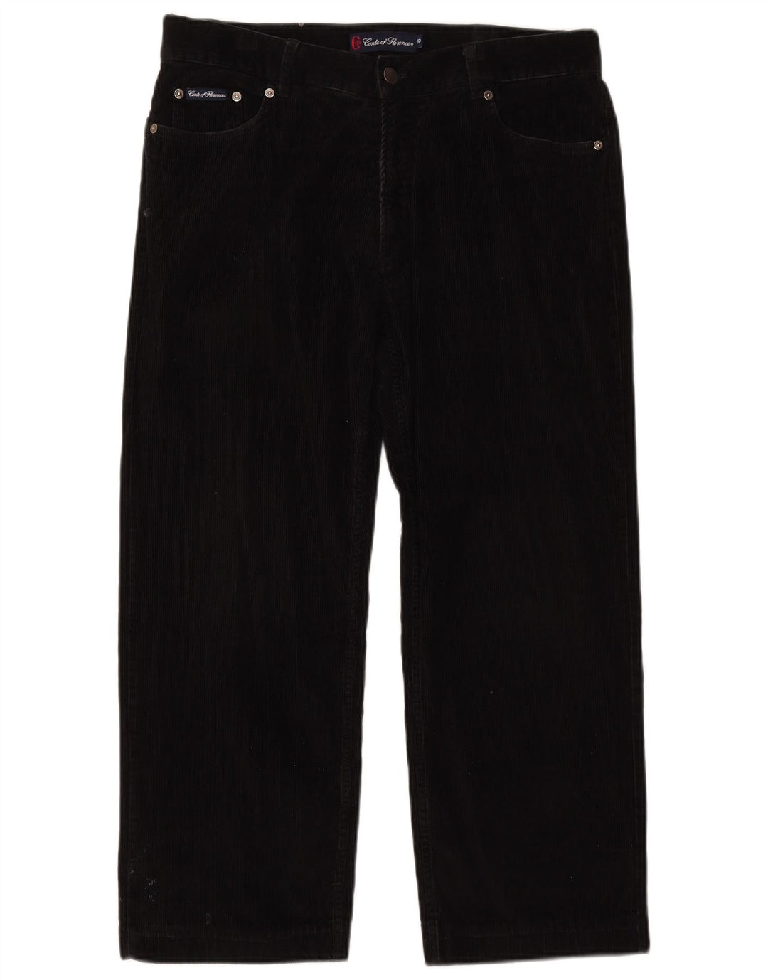 CONTE OF FLORENCE Herre Corduroy Cropped Trousers IT 50 Large W34 L25 Sort