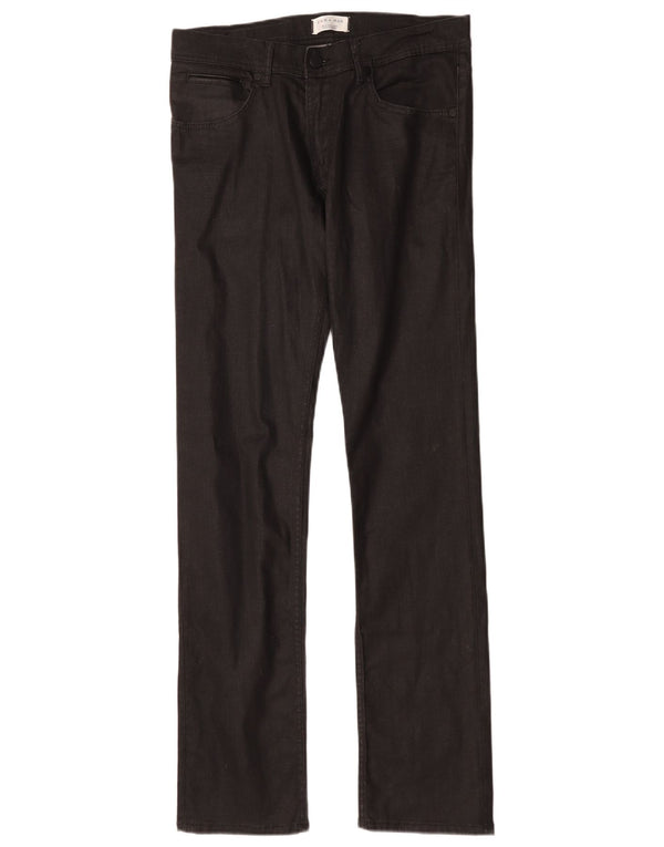 Zara Herre Slim Casual Bukser EU 40 Medium W31 L33 Sort Bomuld