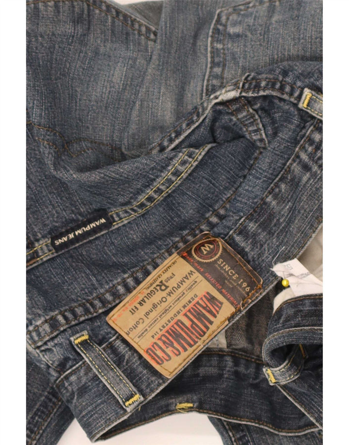 Wampum Straight Jeans til mænd W34 L33 Blå Bomuld