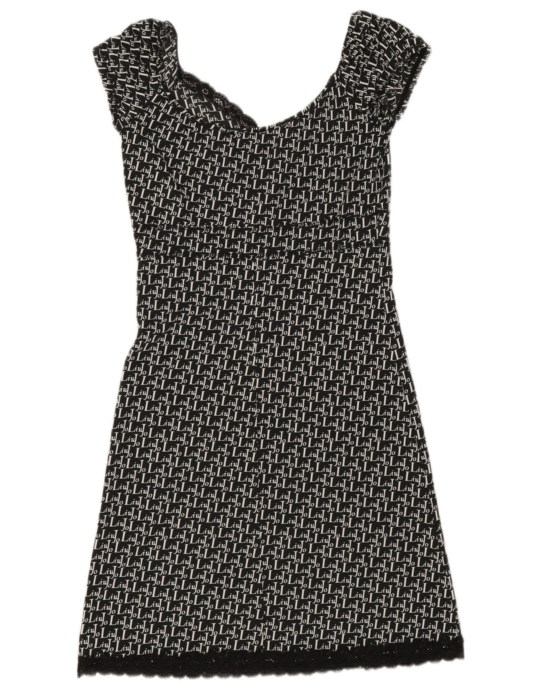 Liu Jo Dame A-Line Kjole IT 42 Medium Sort Geometrisk Polyester