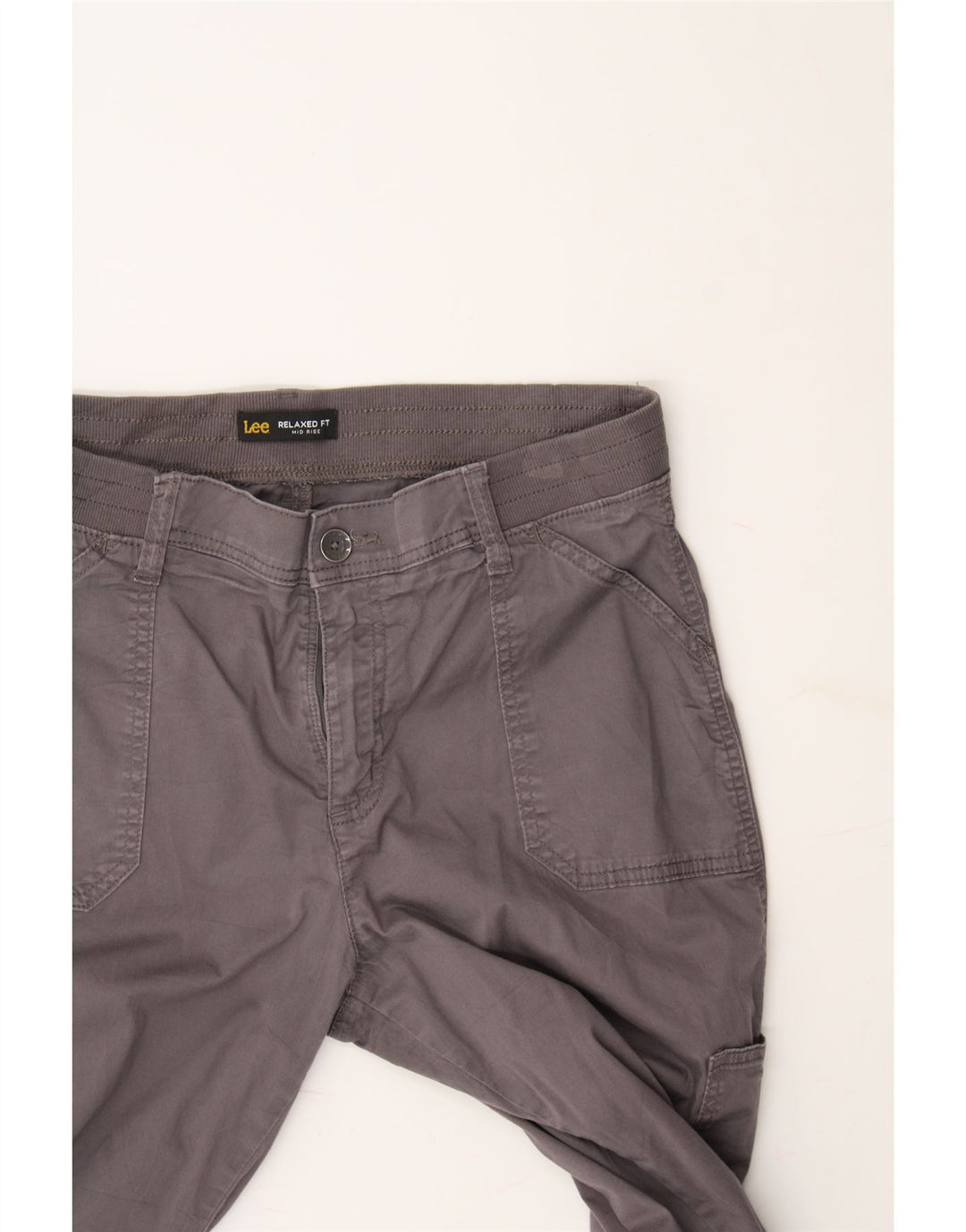 LEE Womens Straight Capri Trousers US 10 Large W32 L20  Grey Cotton Vintage Lee and Second-Hand Lee from Messina Hembry 