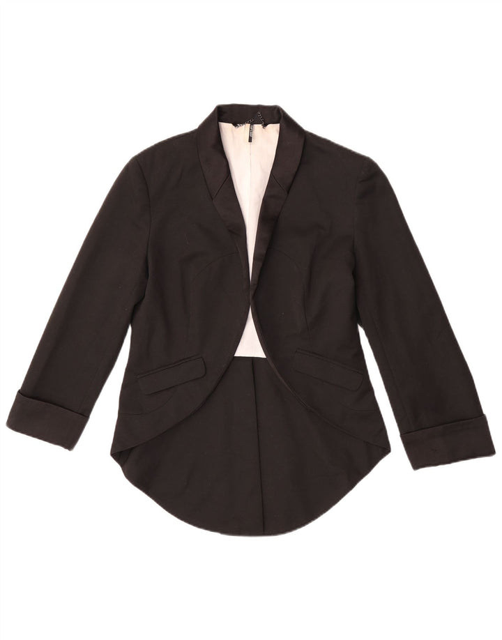 Topshop Dame 3/4-ærmet frakke Blazer Jacket UK 12 Medium Black