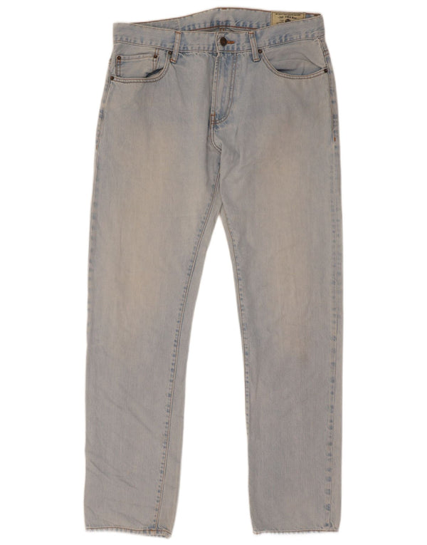 Zara Straight Jeans til mænd EU 44 Large W34 L34 Blå Bomuld