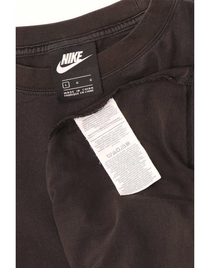 Nike T-shirt top til mænd, stor sort bomuld