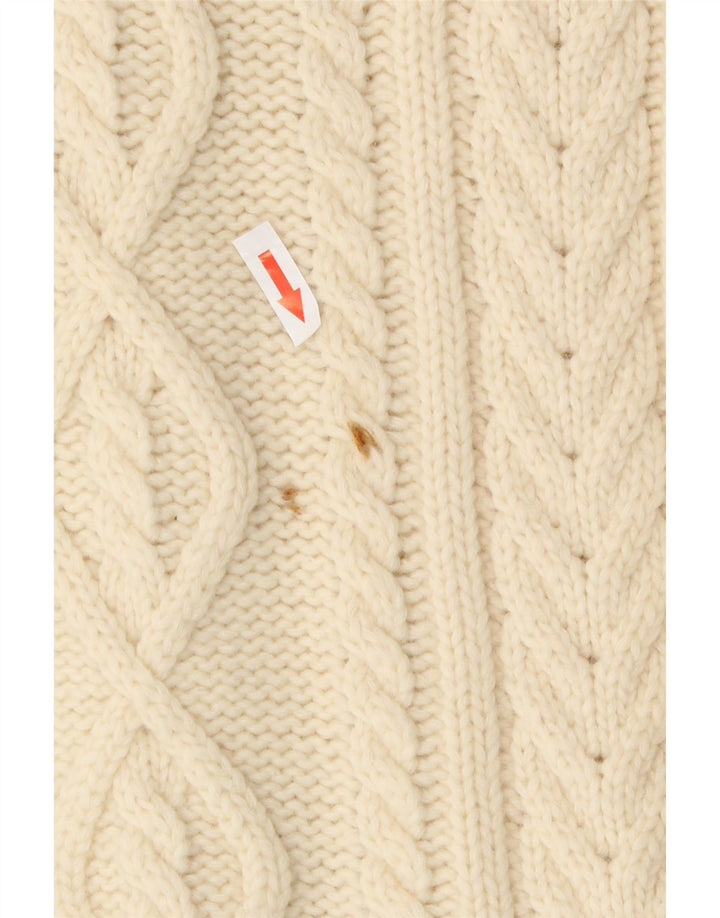 Vintage dame cardigan sweater IT 44 Medium Off White Uld