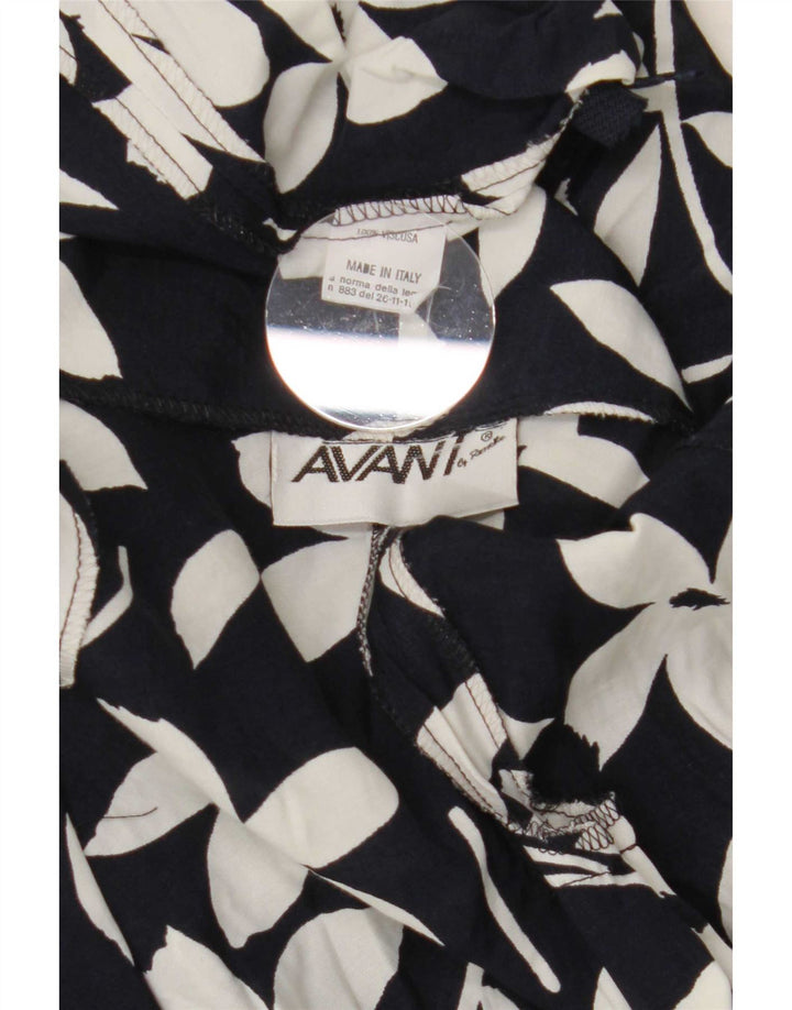 Avant Dame Mini-nederdel W28 Medium Sort Floral Viscose