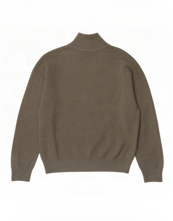Marks & Spencer Dame Turtle Neck Jumper Sweater UK 10 Small Khaki