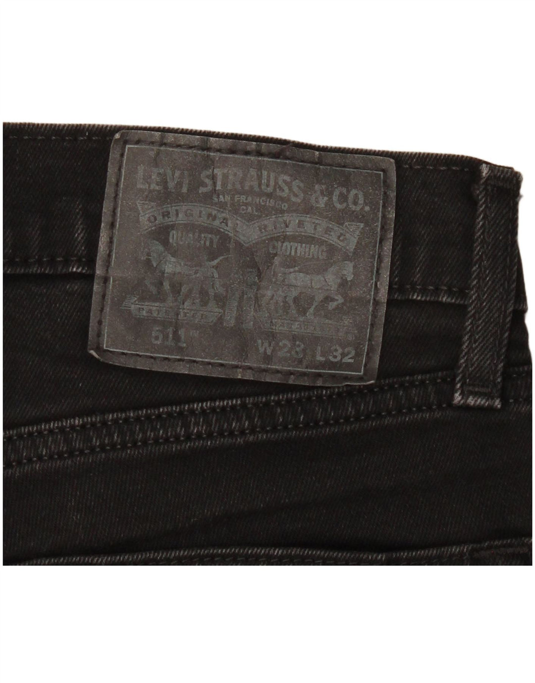 Levi's Dame 511 Slim Jeans W28 L32 Sort Bomuld