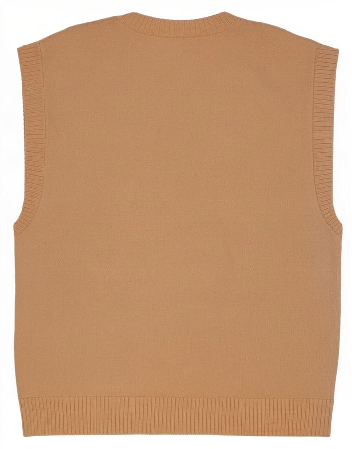 Zara Herrevest Tank Top Medium Beige Viscose