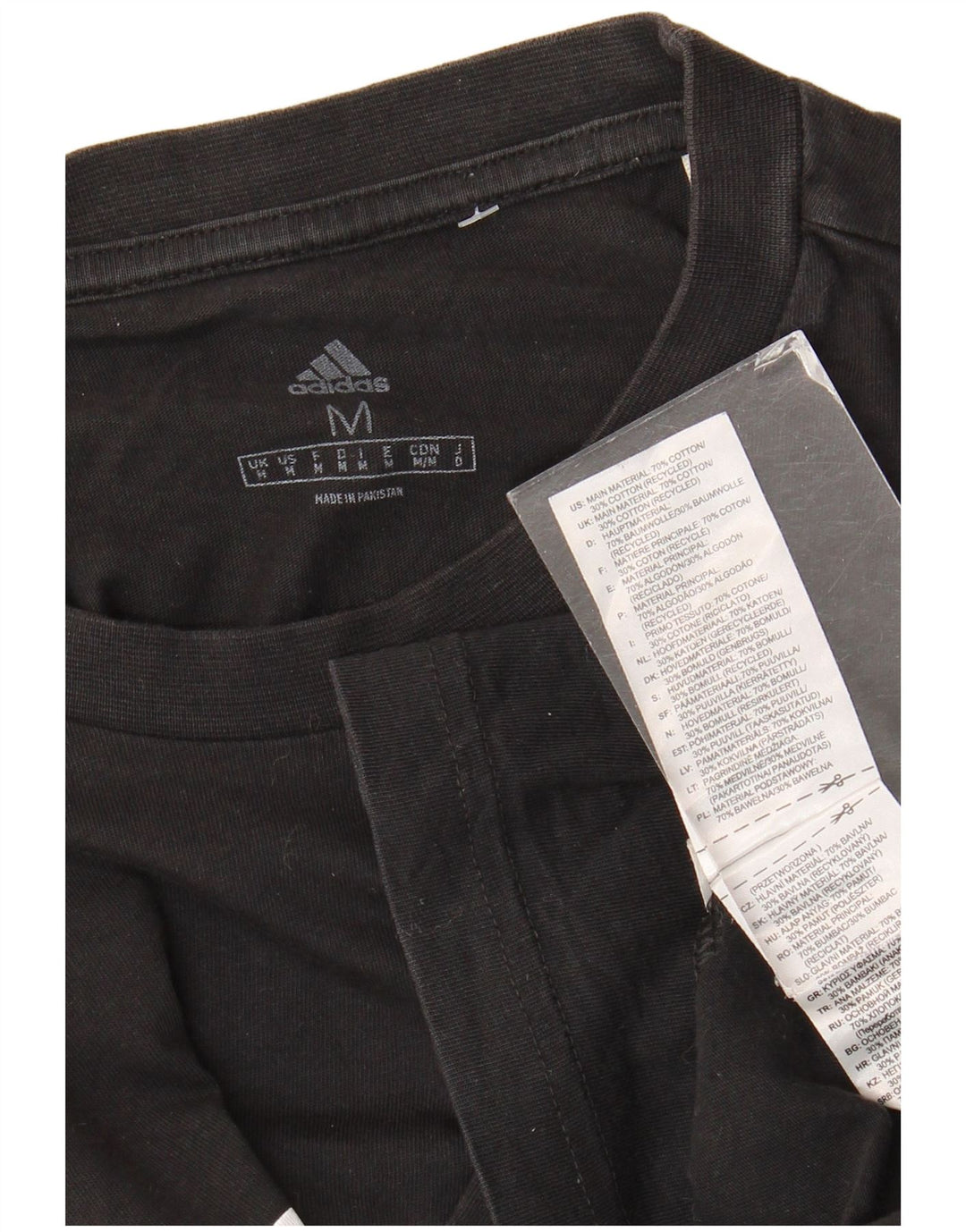 Adidas Herre grafisk T-shirt Top Medium Sort Bomuld