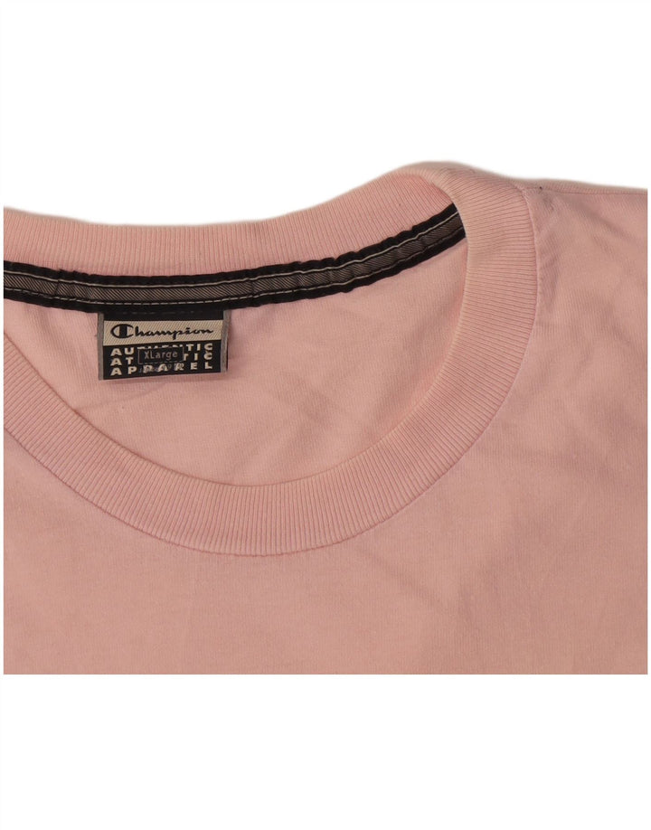 Champion Herre T-Shirt Top XL Pink Bomuld