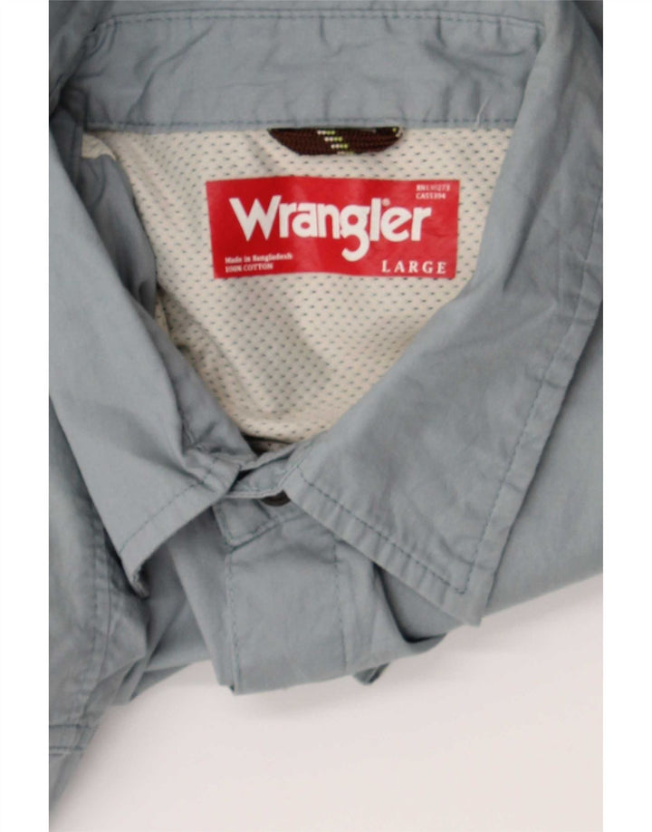 Wrangler Kortærmet Herreskjorte Stor Grå Bomuld