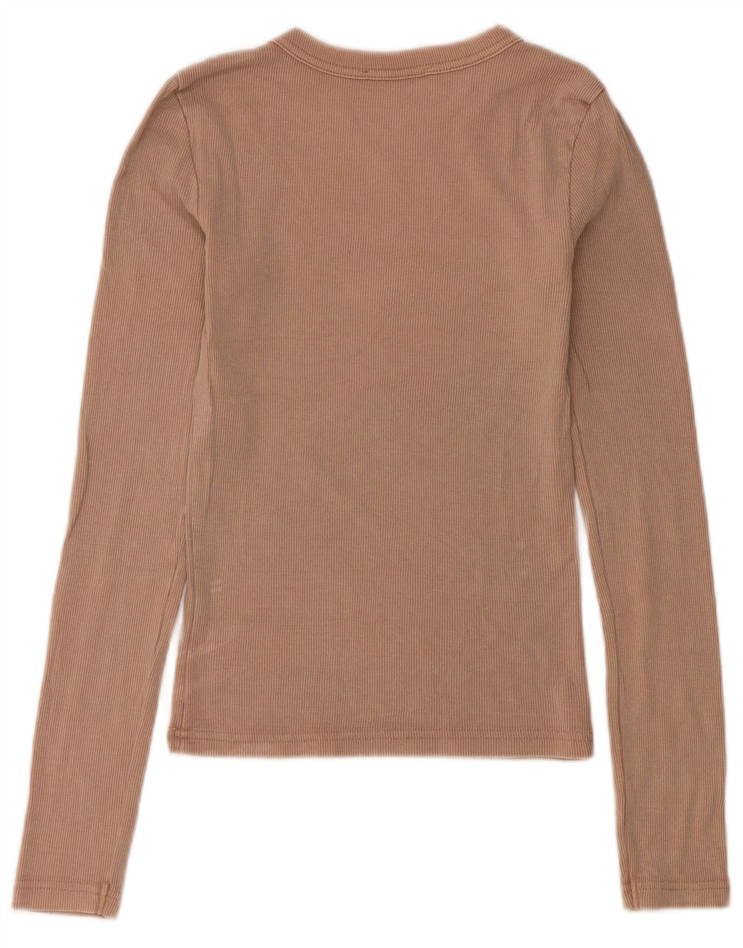 Zara Dametop Langærmet UK 8 Lille Beige Bomuld