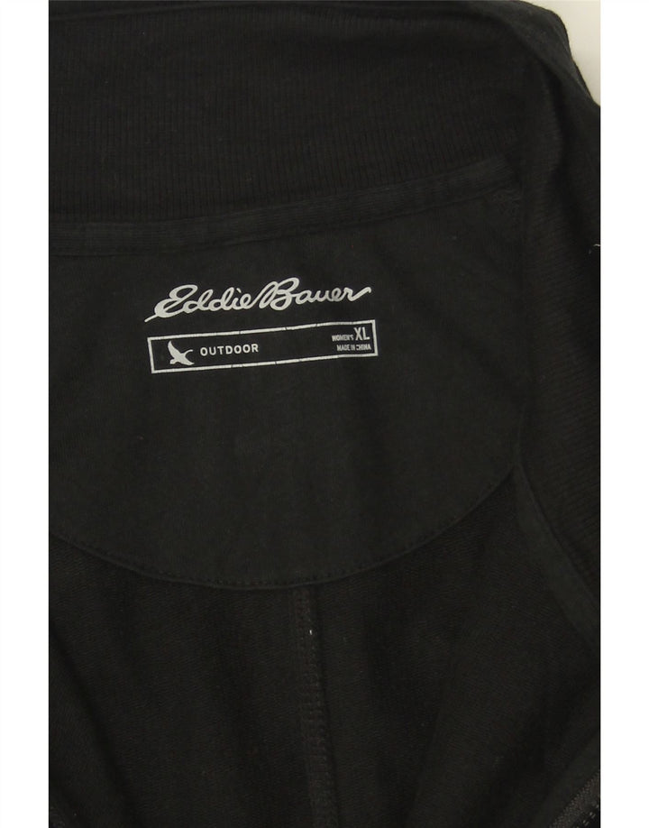 EDDIE BAUER Womens Windbreaker Coat UK 18 XL Black Cotton Vintage Eddie Bauer and Second-Hand Eddie Bauer from Messina Hembry 