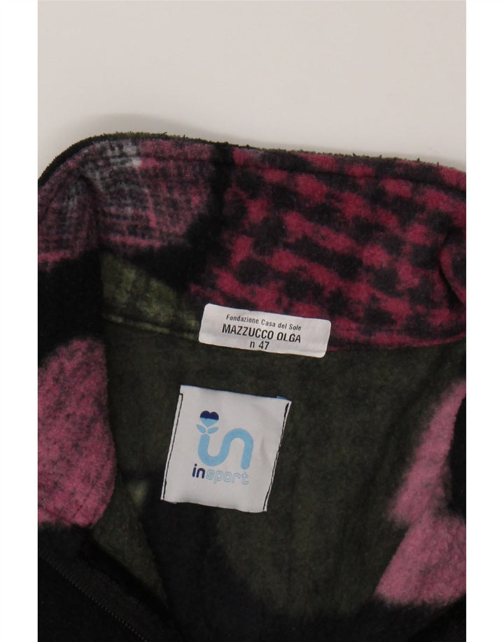 VINTAGE Womens Fleece Jacket IT 46 Large Black Vintage Vintage and Second-Hand Vintage from Messina Hembry 