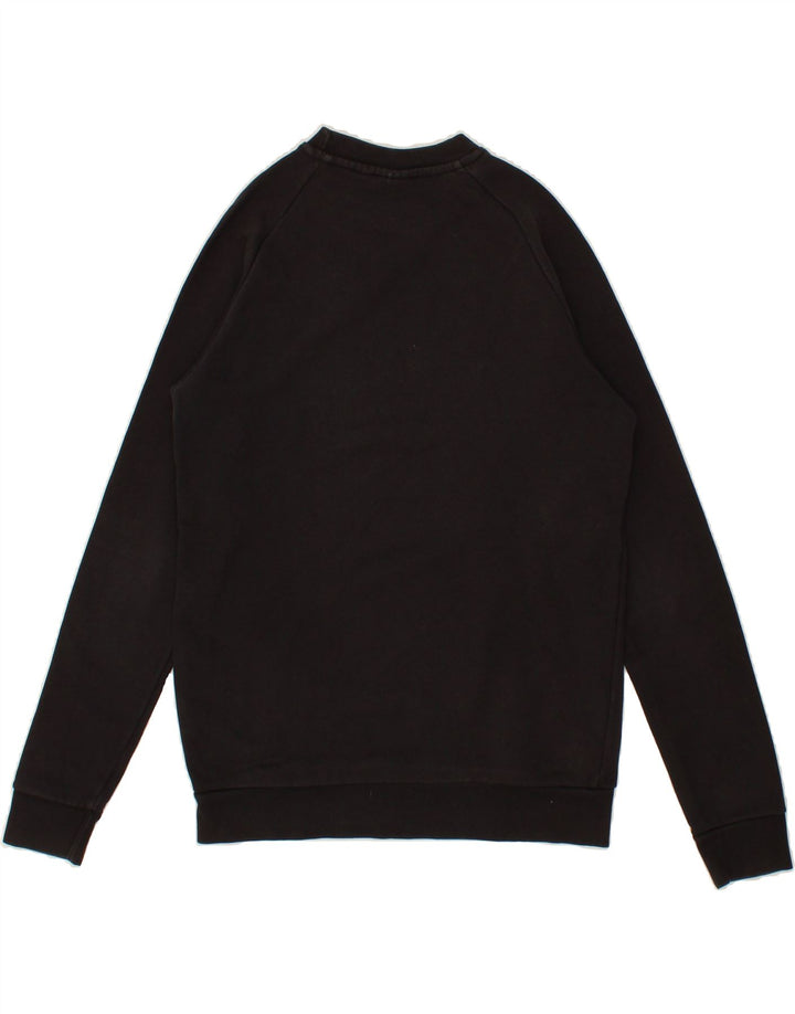 ADIDAS Mens Graphic Sweatshirt Jumper XS Black Cotton Vintage Adidas and Second-Hand Adidas from Messina Hembry 
