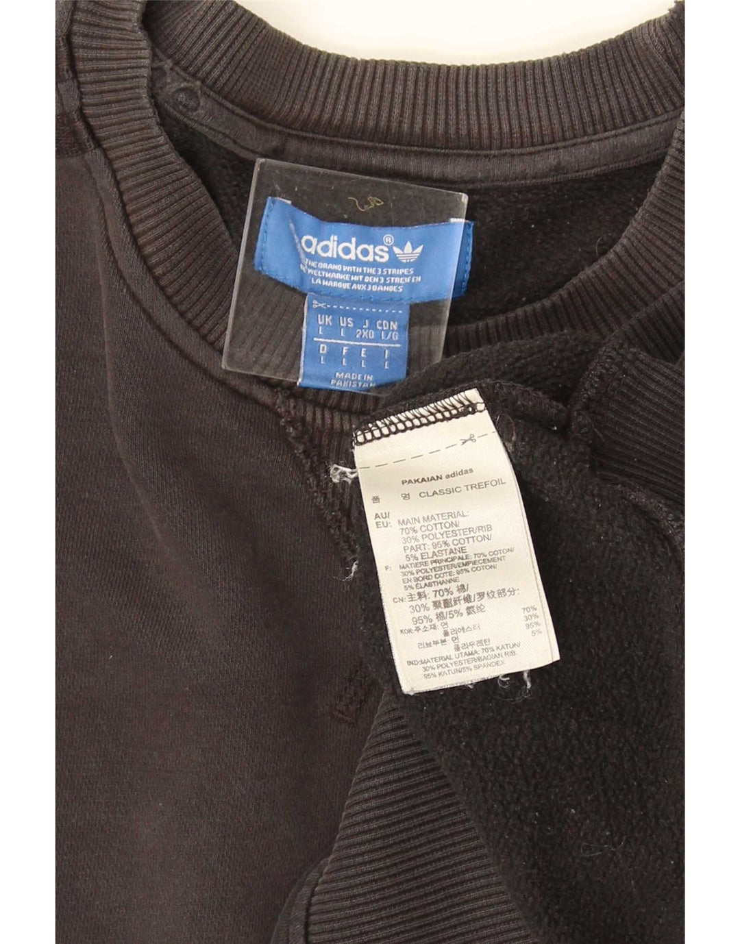 Adidas Sweatshirt til mænd, stor grå bomuld
