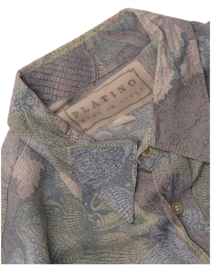 Vintage herreskjorte medium flerfarvet blomster