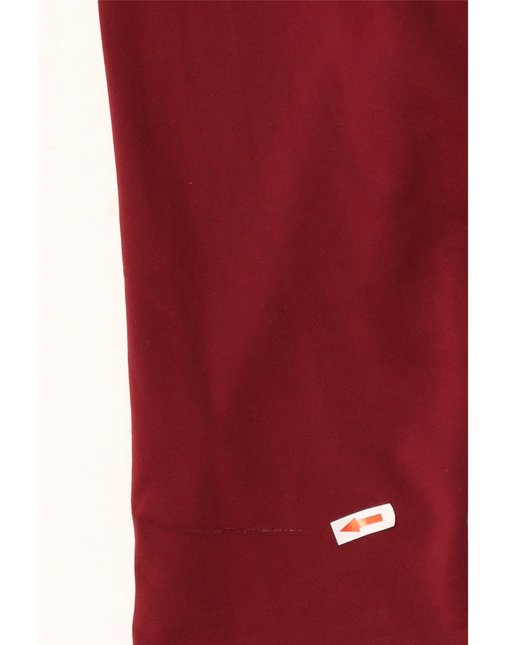 Nike Dame Dri Fit Leggings UK 12 Medium Burgundy Polyester