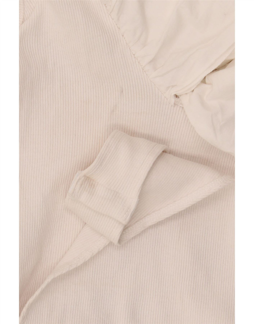 Zara Womens Ruffle Bodysuit UK 8 Small White Bomuld