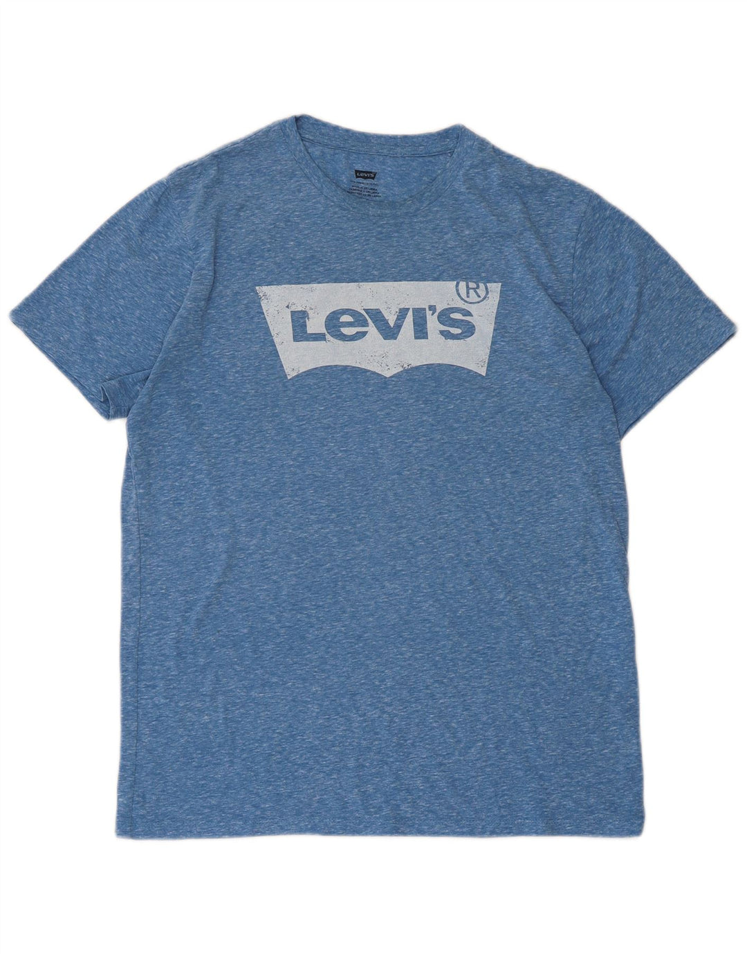 Levi's Herre grafisk T-shirt Top Medium Blue Flecked