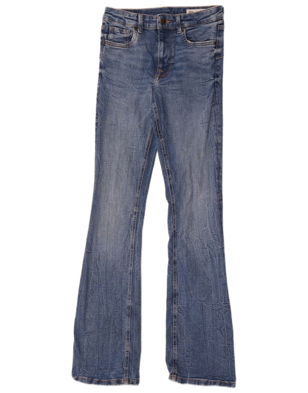 Zara Dame Flared Jeans EU 36 XS W26 L34 Blå
