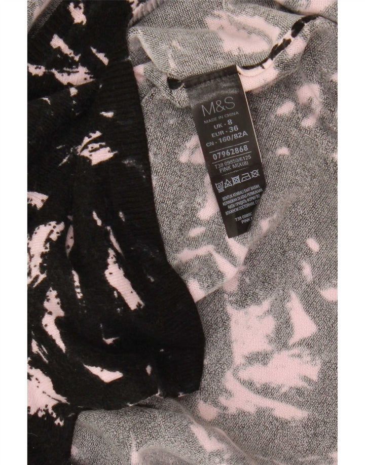 Marks & Spencer Dame V-hals sweater UK 8 Small Black