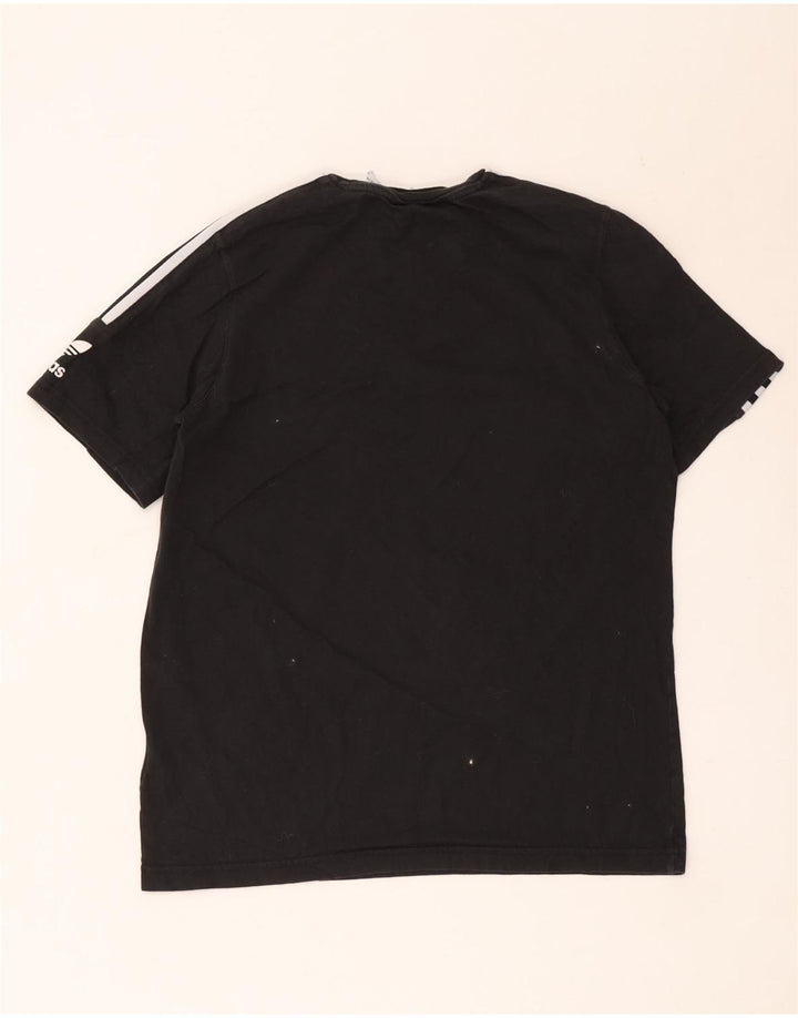 Adidas Herre T-Shirt Top Medium Sort Bomuld