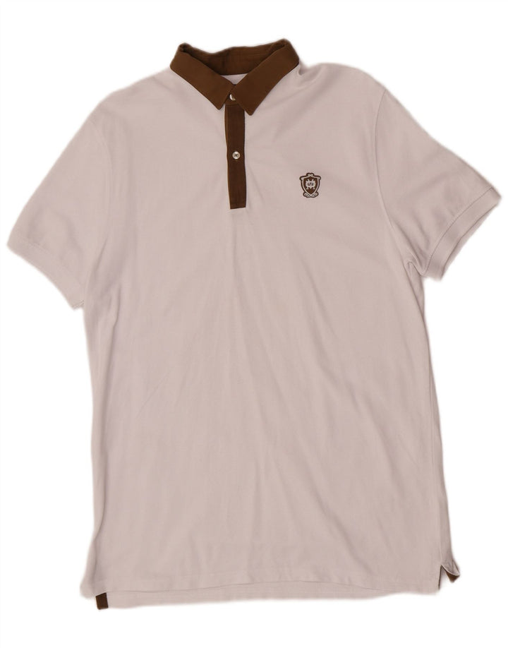 Massimo Dutti Herre poloshirt Medium White Colourblock