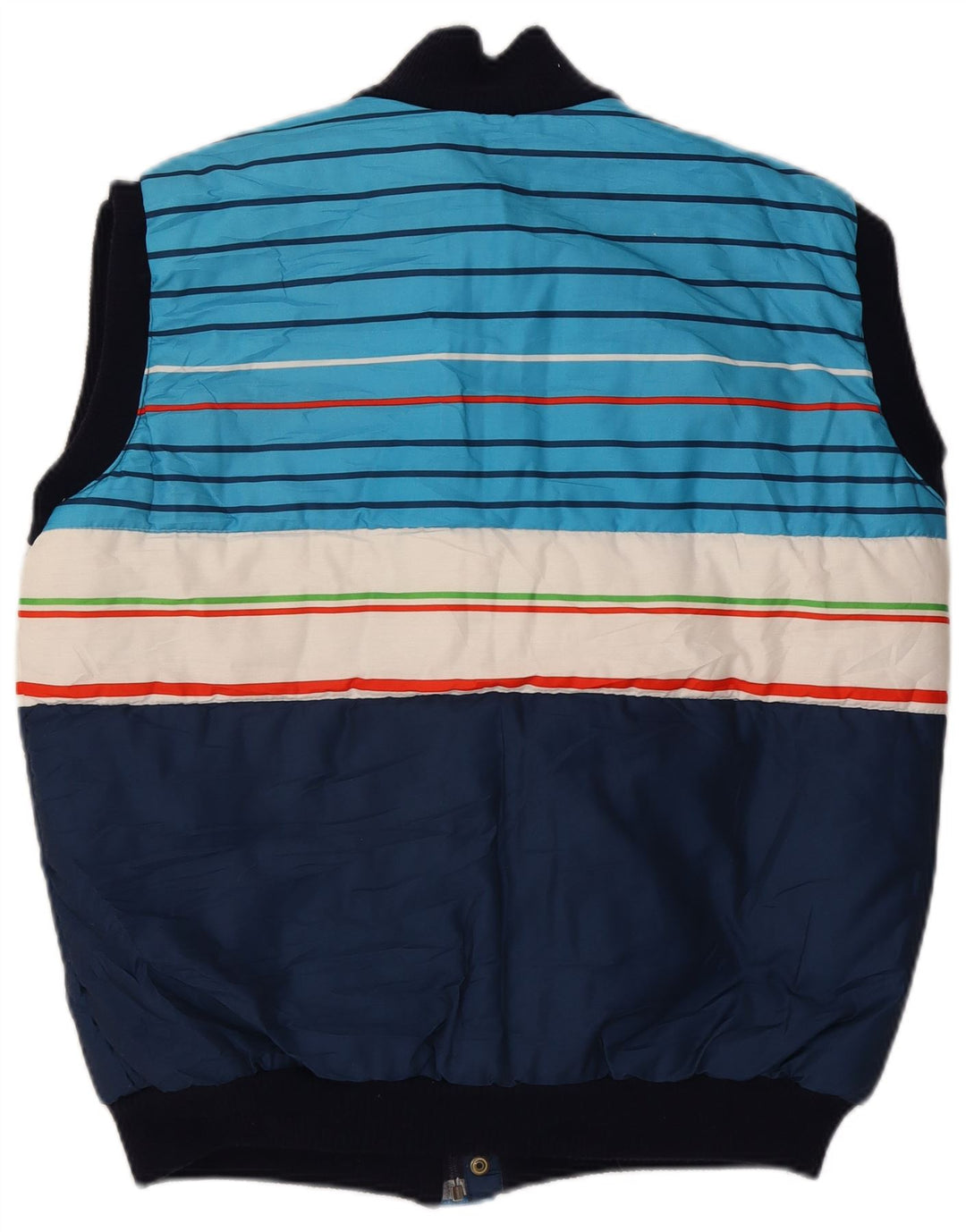 Azzurra Herre Polstret Gilet UK 40 Large Navy Blue Colourblock